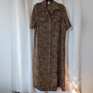 Snake Skin Vintage Safari Style Dress